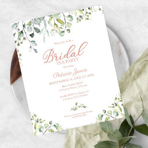 Greenery Bridal Tea Party Einladung