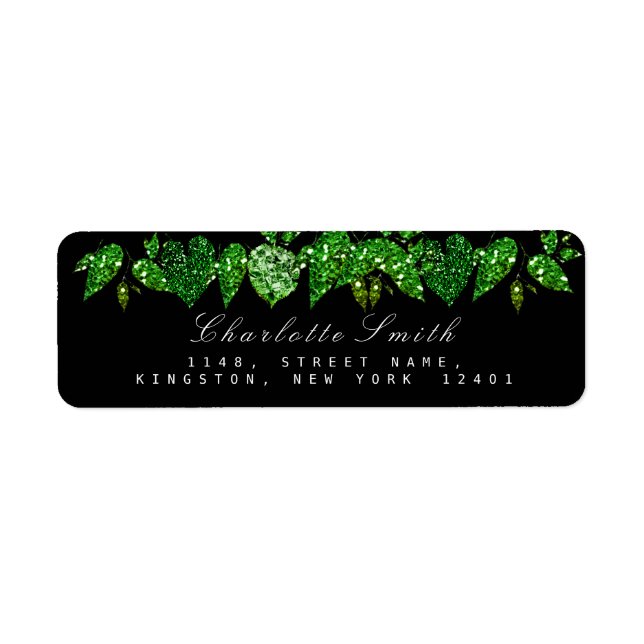 Greenery Cali Black Glitzer Woodland Ivy Leaf UAWG (Vorne)
