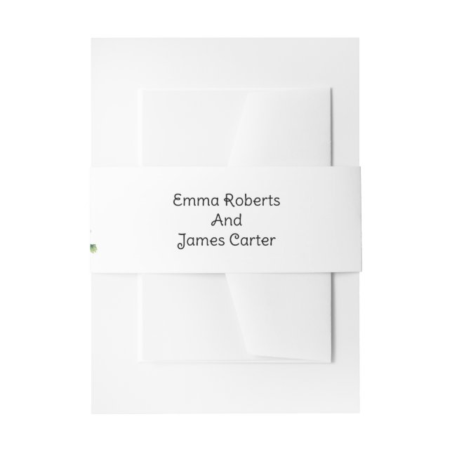 Greenery Calligraphy Wedding Invitation Bly Band (Vorderseite Beispiel)