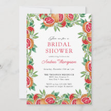 Greenery Citrus | Einladungen zur Brautdusche