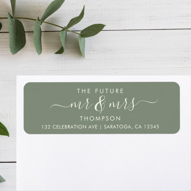 Greenery Cream Elegant Future MR und MRS Adresse (Von Creator hochgeladen)