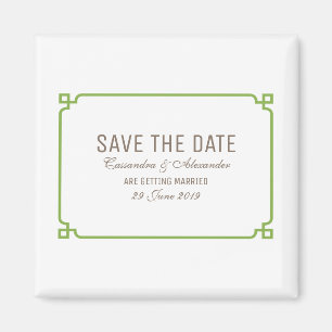 Greenery Deko Chic Save the Date Magnet