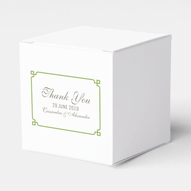 Greenery Deko Chic Wedding Geschenkschachtel (Vorderseite)