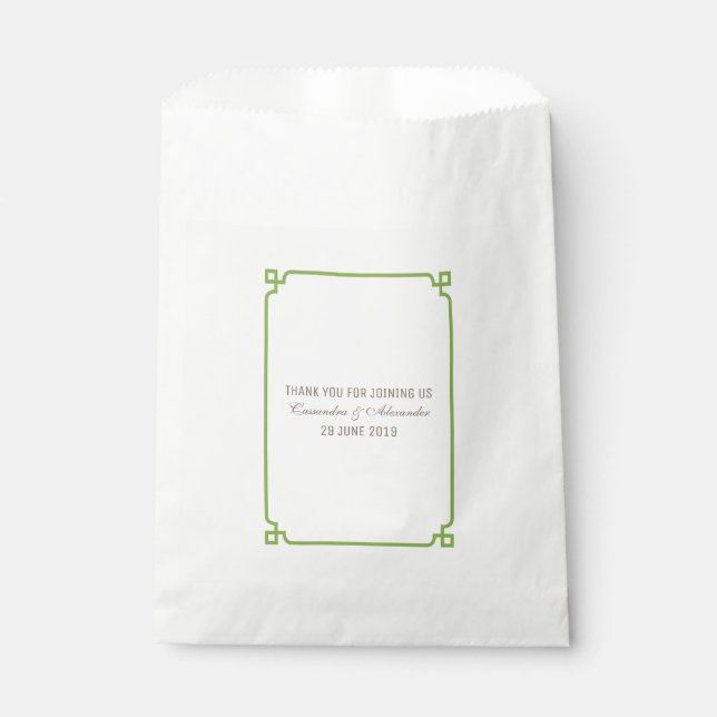 Greenery Deko Chic Wedding Geschenktütchen (Vorderseite)