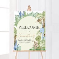 Greenery Dinosaur Baby Dusche Empfang