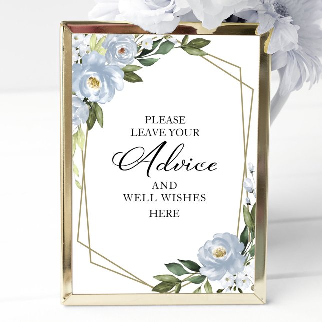 Greenery Dusty Blue Ratgeber und wünscht sich Zeic Poster (Von Creator hochgeladen)