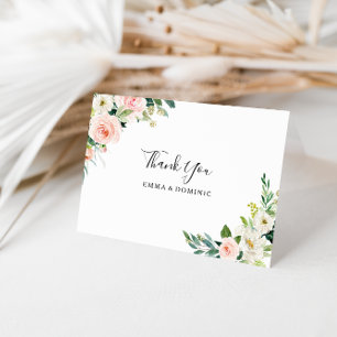 Greenery Elegant Floral Danke Karte