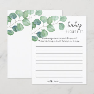 Greenery Eucalyptus - Baby Eimer List Game