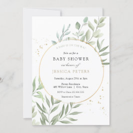 Greenery Eucalyptus Baby Shower Einladung