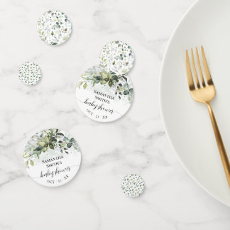 Greenery Eucalyptus Baby Shower Konfetti