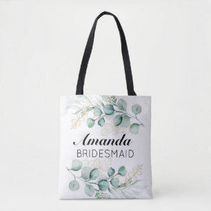 Greenery Eucalyptus Blätter Bridesmaid Tote Bag