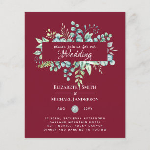 Greenery Eucalyptus Blätter Burgundy Sage Wedding