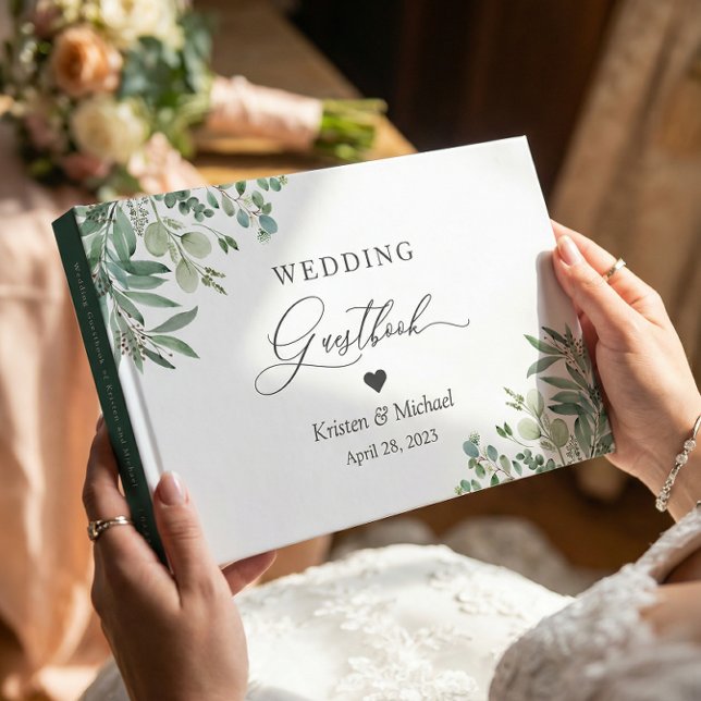 Greenery Eucalyptus Blätter Wedding Gästebuch (Von Creator hochgeladen)
