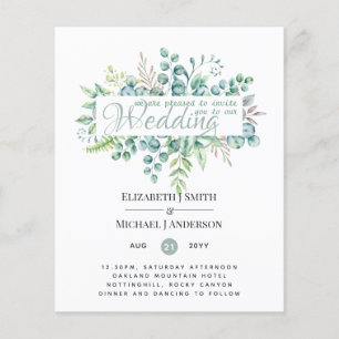 Greenery Eucalyptus Blätter Wedding Invites Budget
