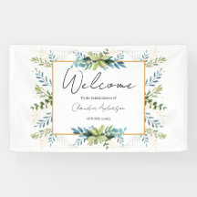 Greenery eucalyptus Brautparty Banner
