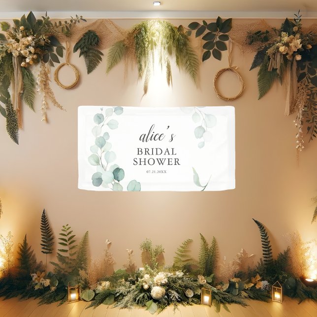 Greenery Eucalyptus Bridal Shower Banner (Von Creator hochgeladen)
