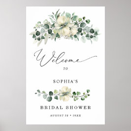 Greenery Eucalyptus Bridal Shower Welcome Poster