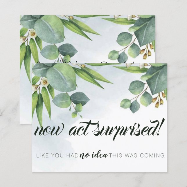 Greenery Eucalyptus Bridesmaid Vorschlag Card (Vorne/Hinten)
