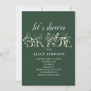 Greenery Eucalyptus Calligraphy Brautparty Einladung