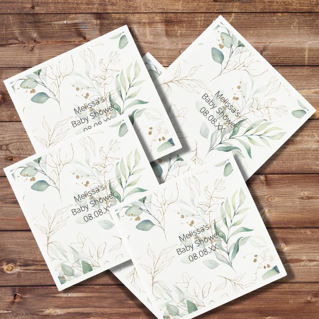 Greenery Eucalyptus Cocktail Paper Napkin Serviette (Von Creator hochgeladen)