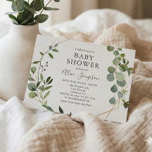Greenery Eucalyptus Elegant Botanical Baby Shower