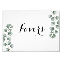 Greenery Eucalyptus Favor Sign