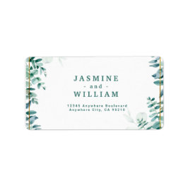 Greenery Eucalyptus Frameborder Adressaufkleber