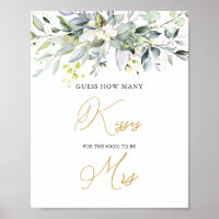 Greenery Eucalyptus Guess Wie viele Kisses Game Po