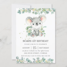 Greenery Eucalyptus Niedlich Koala Geburtstag