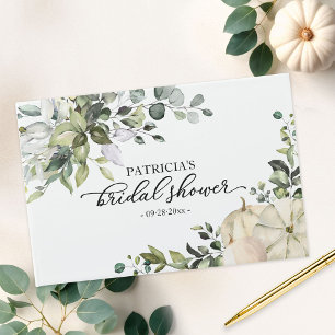 Greenery Eucalyptus Pumpkin Fall Brautparty Gästebuch