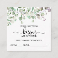 Greenery Eucalyptus rät wie viele Kisses Cards