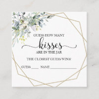 Greenery Eucalyptus rät wie viele Kisses Cards