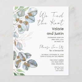Greenery Eucalyptus Sage Elopement Empfang Flyer