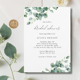 Greenery Eucalyptus script-Brautparty Einladung