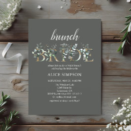 Greenery Eucalyptus Script Bridal Brunch Dusche Postkarte