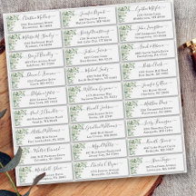 Greenery Eucalyptus Script Wedding Guest Address