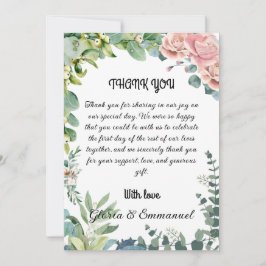 Greenery Eucalyptus Verlass Floral Wedding Dankeskarte