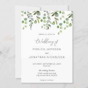 Greenery Eucalyptus Wedding Einladung