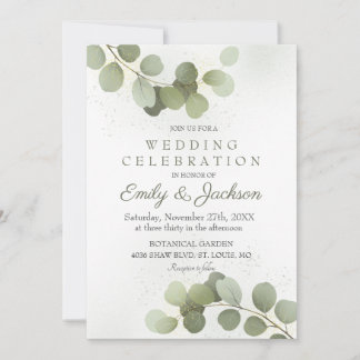 Greenery Eucalyptus Wedding Einladung