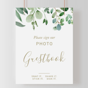 Greenery Eucalyptus Wedding Foto Gästebuch