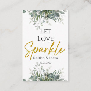 Greenery Eucalyptus Wedding Sparkler Tag