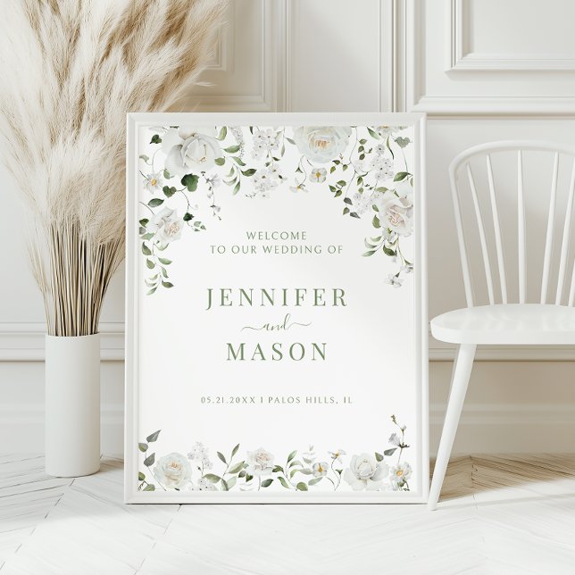 Greenery Eucalyptus Wedding Welcome Sign Poster (Von Creator hochgeladen)