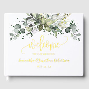 Greenery Eucalyptus Welcome Wedding Foil Gästebuch