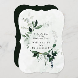 Greenery Eucalyptus wird meine Bridesmaid sein Einladung