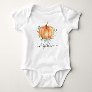 Greenery Fall Little Pumpkin Baby Duschgeschenk Baby Strampler