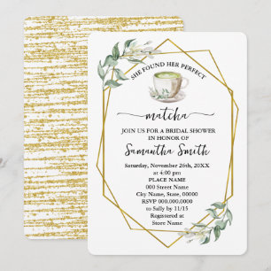 Greenery fand ihr perfektes Matcha-Brautparty Einladung