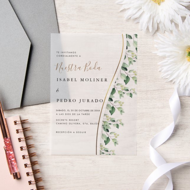 Greenery Floral Nuestra Boda Spanish Wedding (Hochzeit)