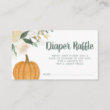 Greenery Floral Pumpkin Fall Diaper Raffle