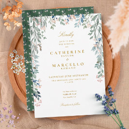 Greenery Floral Wildblumen Wedding Einladung