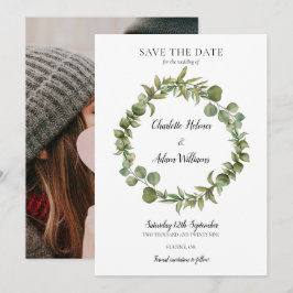 Greenery Foliage Garland Foto Wedding Save The Date